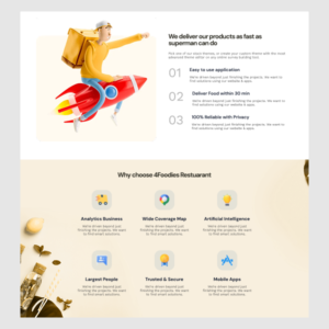 4Foodies - Food Restaurant Landing Page Template - Image 4